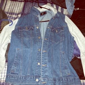 A denim jacket. $25